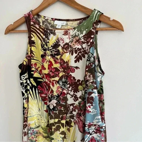 J. Jill Rayon Tropical Sheath Dress size XSP - Picture 2 of 10